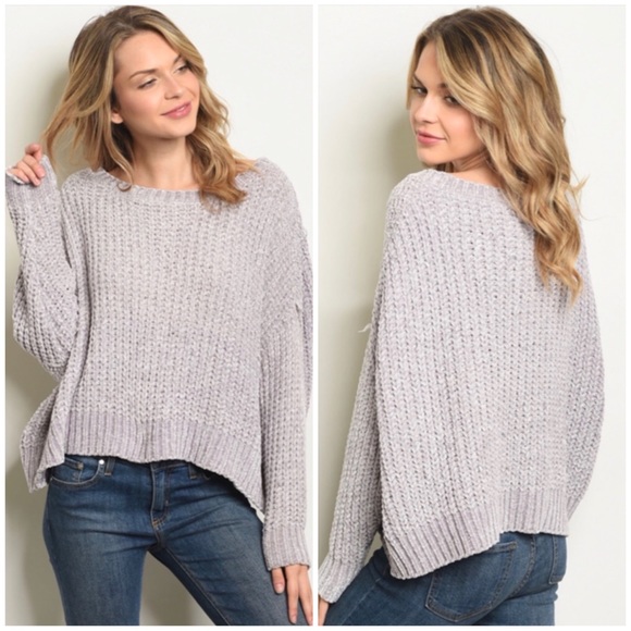 January Summer Sweaters - ❄️HEATHER GRAY CHENILLE SWEATER